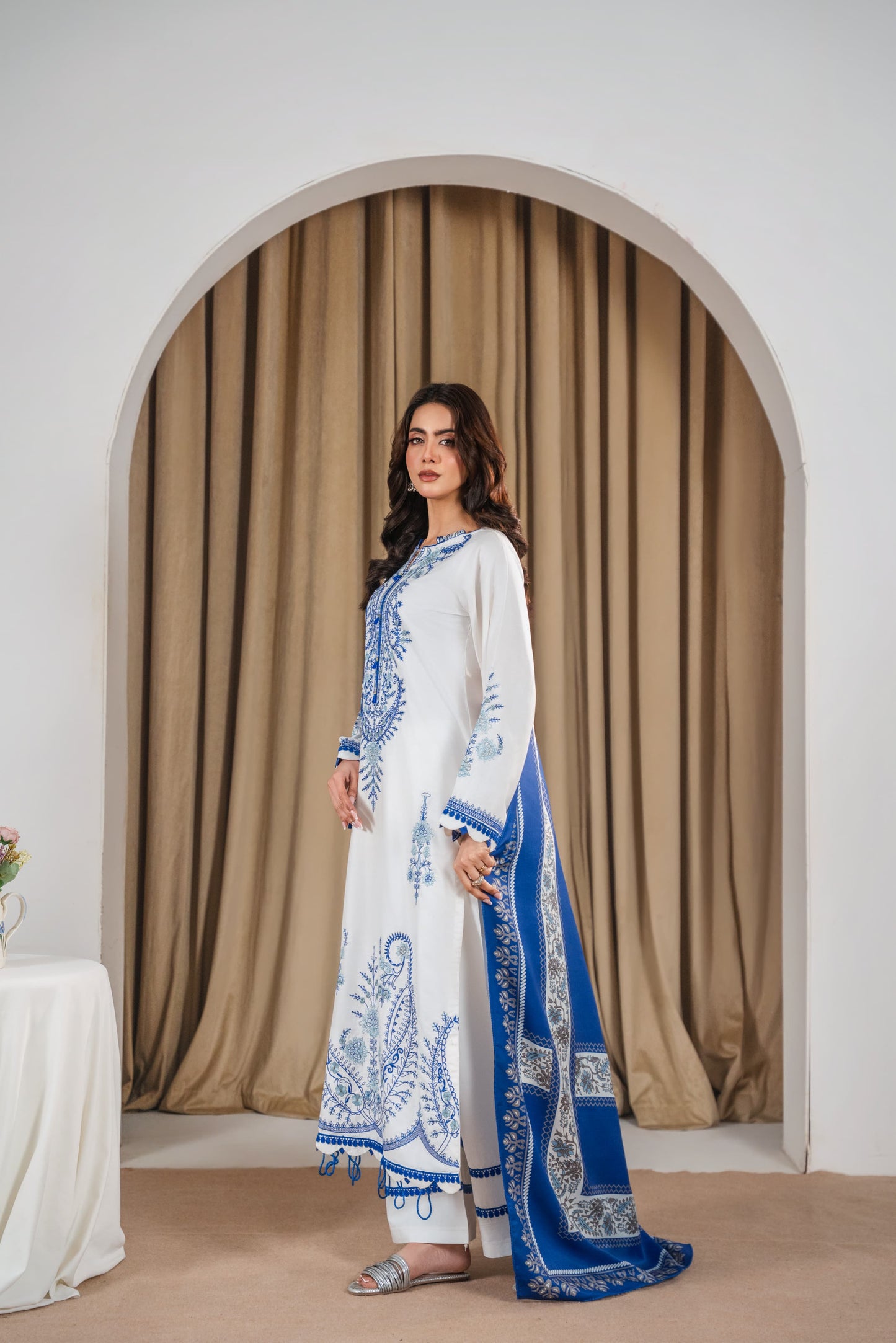 FANA EMBROIDERED SHAWL 3PC