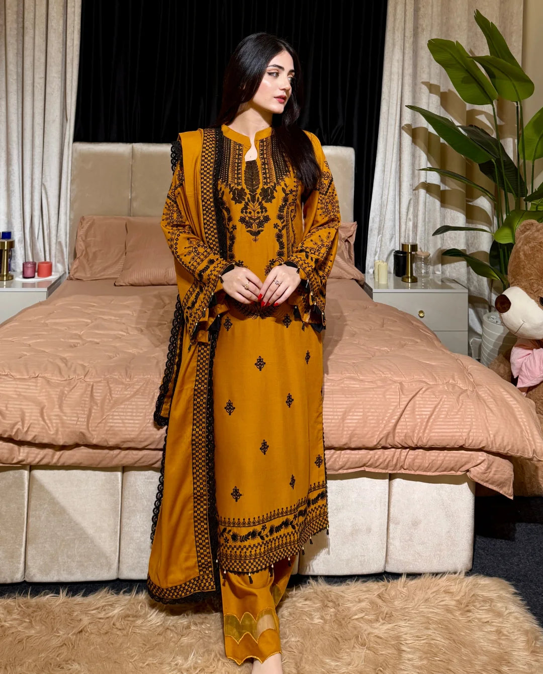 GHAZAL EMBROIDERED-3PC