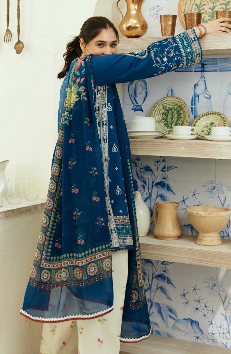 SAJJAL EMBROIDERED FARSHI 3PC