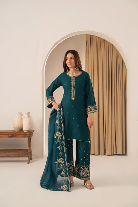 SAFIRA EMBROIDERED 3PC