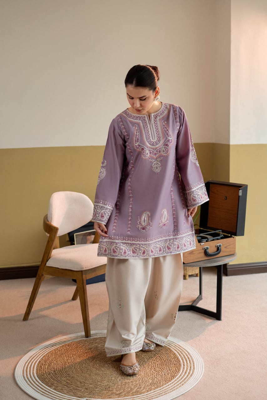 ZAHRA EMB 2PC FARSHI SET