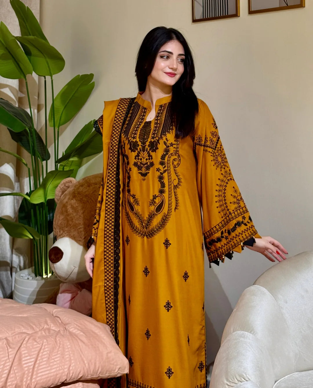 GHAZAL EMBROIDERED-3PC