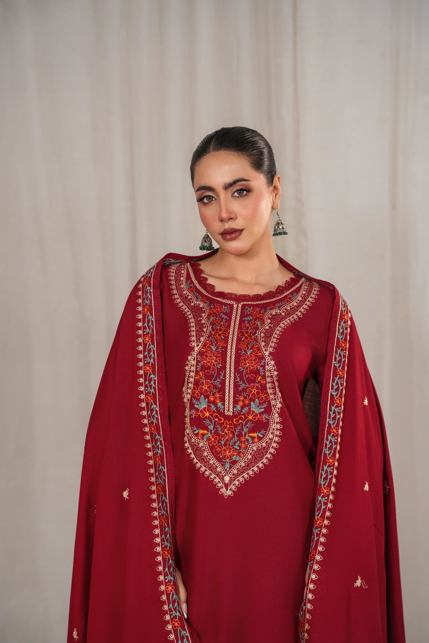 KESAR EMBROIDERED 3PC