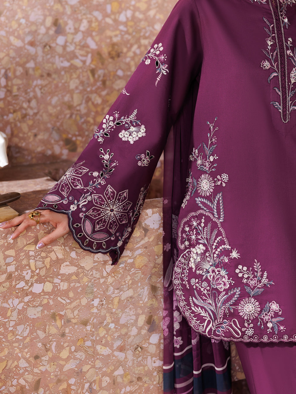 ZOHRA WINE EMB - 3PC