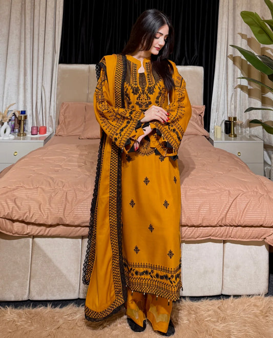 GHAZAL EMBROIDERED-3PC