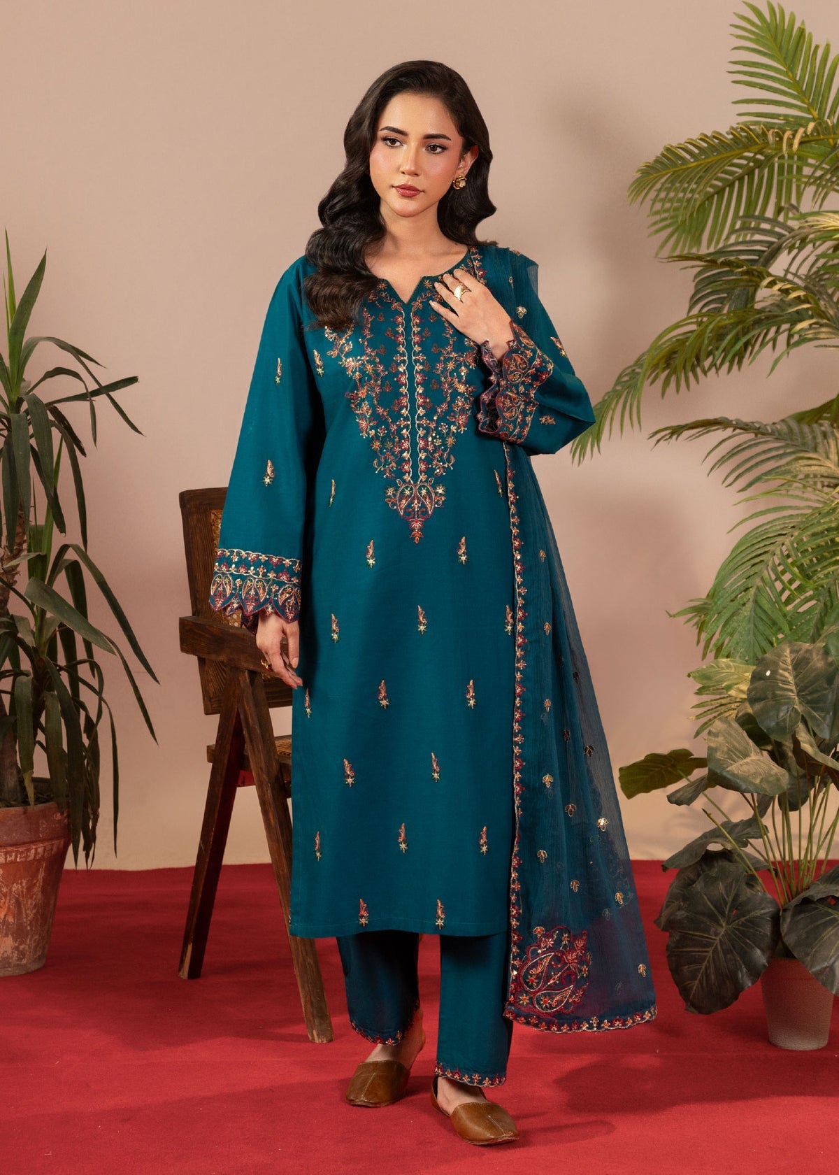 PARSA EMBROIDERED-3PC