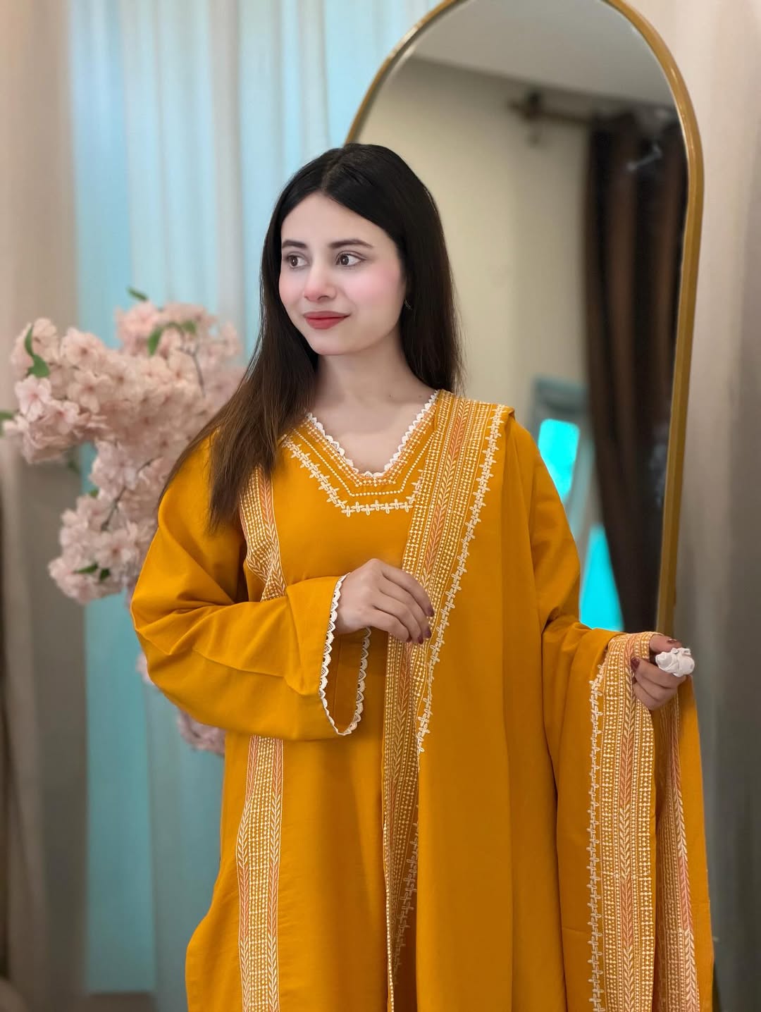 LIME EMBROIDERED-3PC